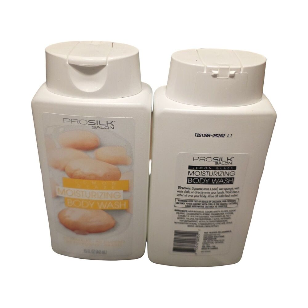 ProSilk Salon Lemon Glaze Moisturizing Body Wash 15 oz – Lot of 2 Bottles NWT